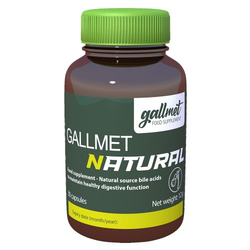 GALLMET-Natural * 30 kapsułek z kwasem żółciowym - w opakowaniu angielskim