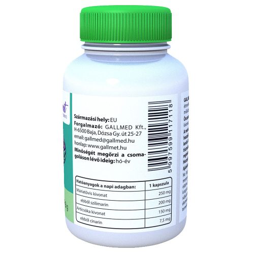 GALLMET - Mariendistel + Artischocke 60 Kapseln für die gesunde Funktion der Leber